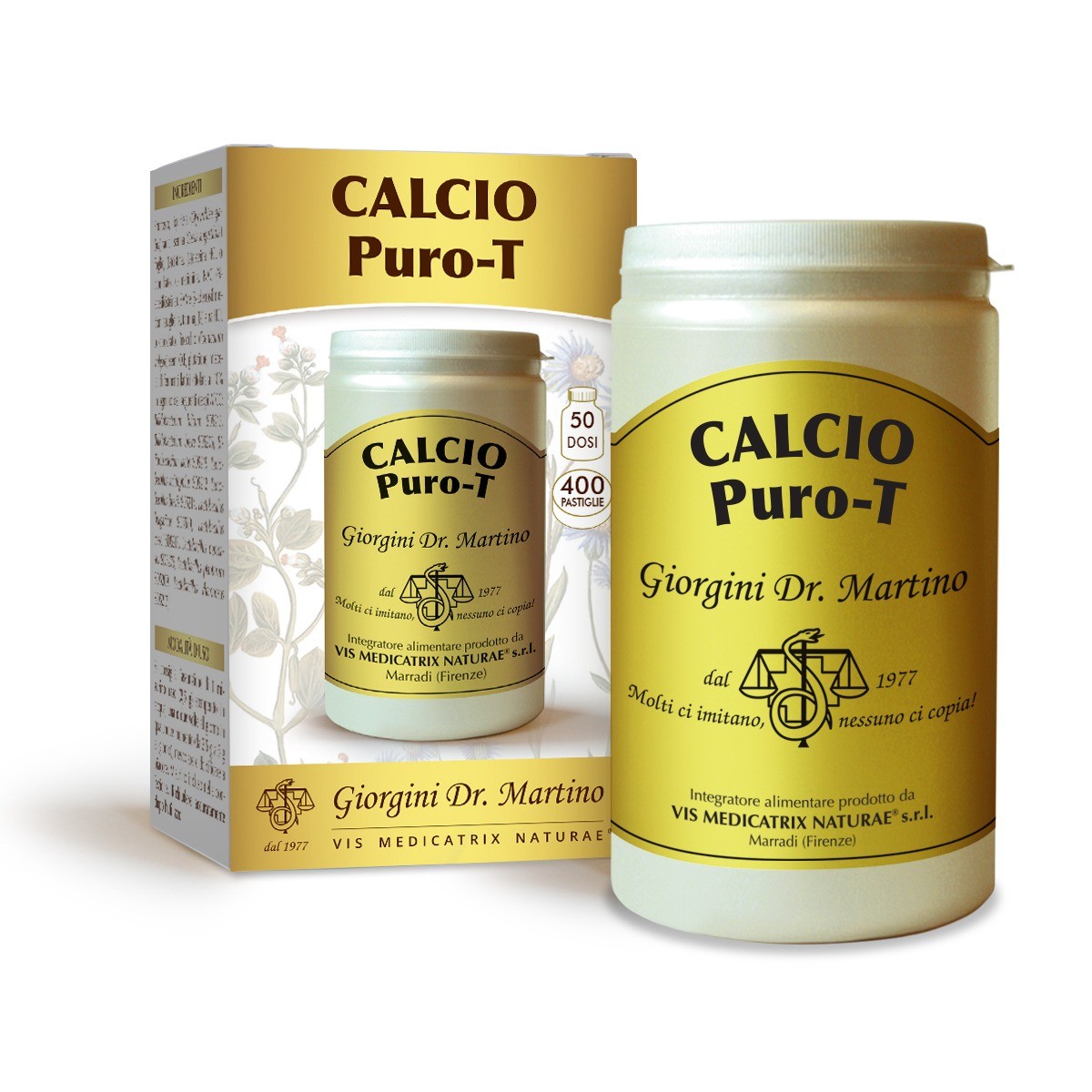 Calcio Puro-T 400 pastiglie con fosforo, boro e vitamina D. dr.Giorgini