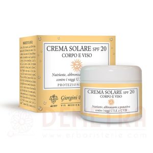 Crema Solare SPF20 Viso e Corpo e decollete’ 100ml dr.Giorgini