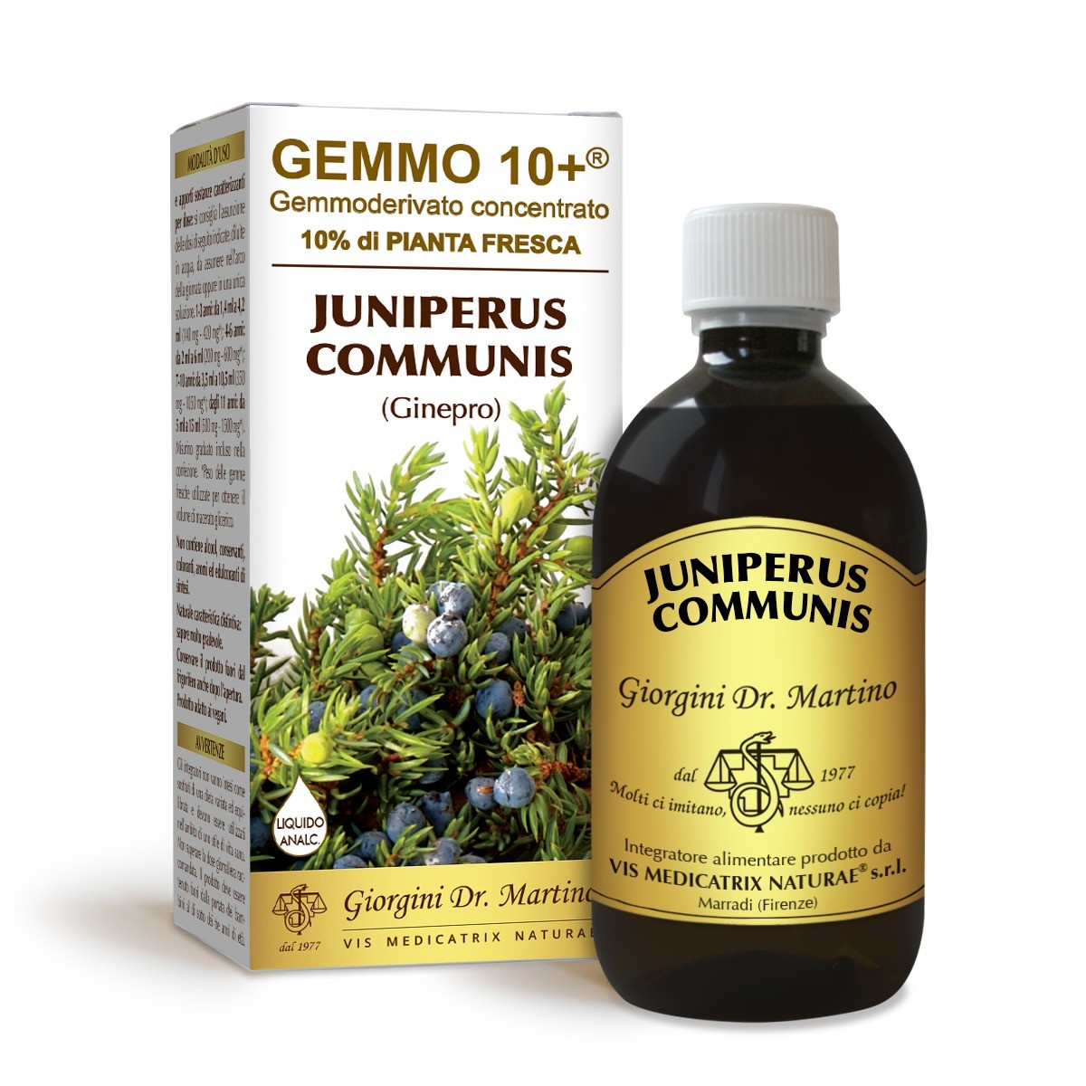 Gemmo 10+ Ginepro (Juniperus communis) gemmoderivato 500ml dr.Giorgini - immagine 2