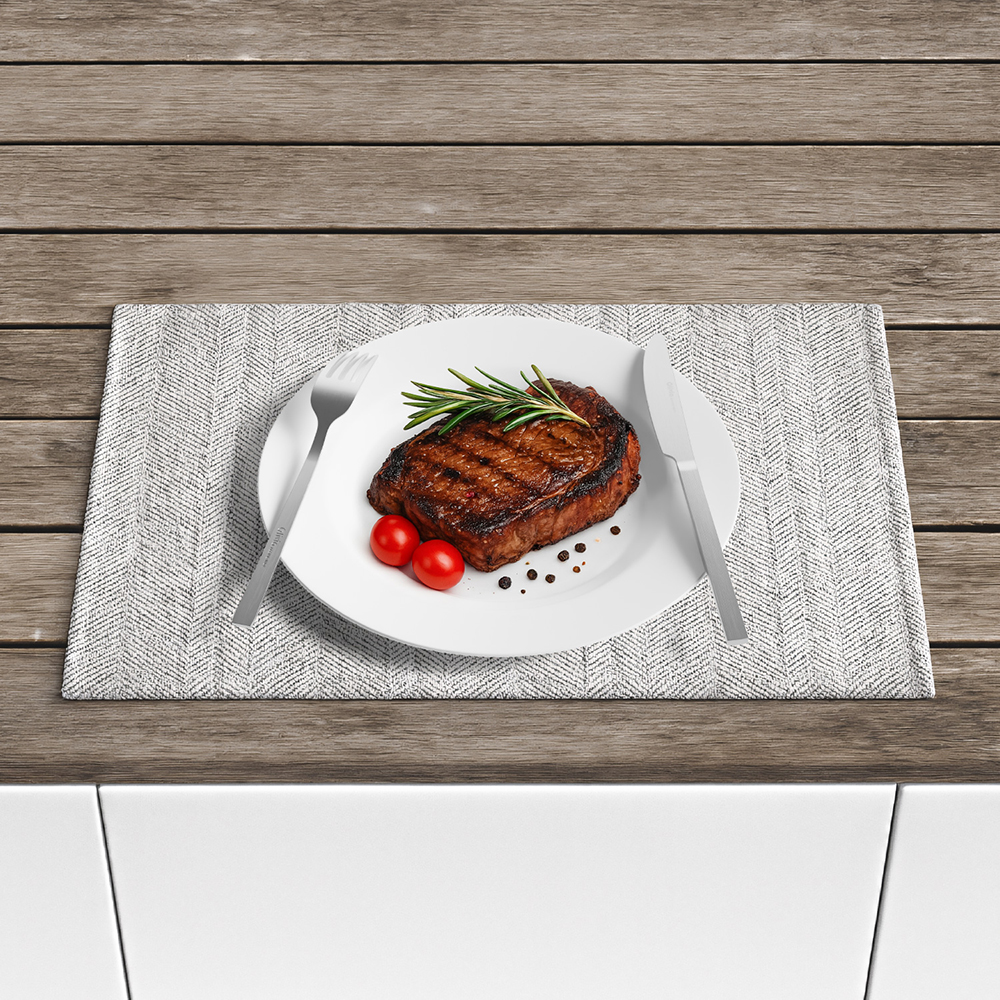 Coltelli da tavola in acciaio inox Satinato opaco 23,5cm 3 pezzi - immagine 8