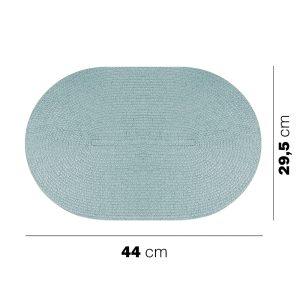 Tovagliette ovali intrecciate 44×29,5cm in PP Ocean Blue 6 pezzi