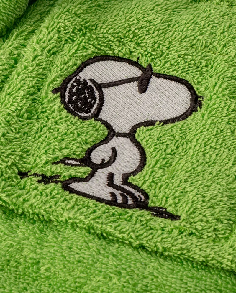 Peanuts Accappatoio Bambino Con Cappuccio Snoopy Verde - immagine 4