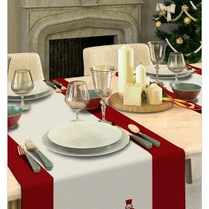 Borbonese Runner Natalizio In Puro Cotone Xmas