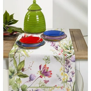 Tessitura Randi Bloom Runner In Cotone Stampato Wildflower