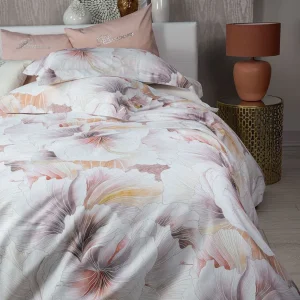 Blumarine Completo Copripiumino Matrimoniale In Raso Di Cotone Bella Di Notte