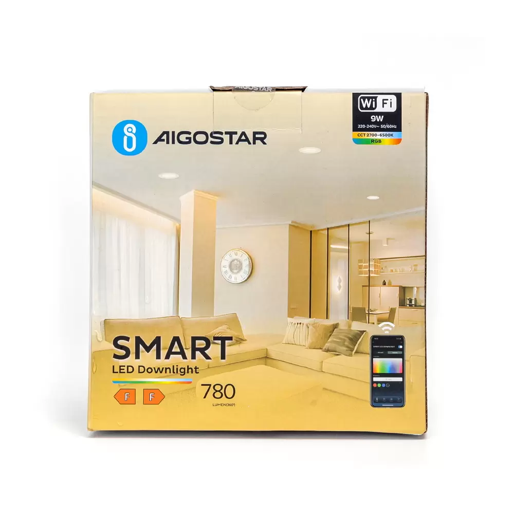 Faretto Led da incasso Smart 9W WiFi RGB CCT luce regolabile e dimmerabile Aigostar - immagine 8