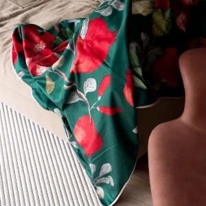 Napking Plaid In Velluto Double Face Grenade