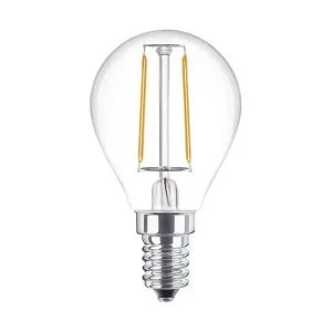 Lampadina Led a Filamento E14 G45 a sfera 2W Bianco caldo 2700K Novaline
