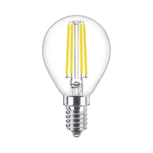 Lampadina Led a Filamento E14 G45 a sfera 6W Classe C alta efficienza Bianco neutro 4000K Novaline