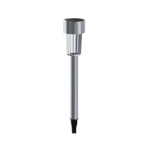 Lampioncino segnapassi Led Goblet 0,006W Argento in acciaio con pannello solare IP44 Bianco freddo 6500K con sensore crepuscolare Aigostar
