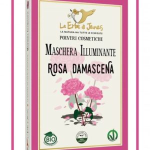 Le Erbe di Janas maschera viso bio illuminante alla Rosa Damascena gr. 100