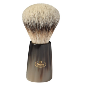 Pennello Da Barba Omega In Tasso Silvertip Con Manico In Vero Corno Di Bue Art. 6226