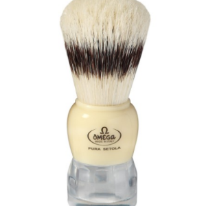 Pennello Da Barba Omega In Pura Setola-effetto tasso Con Manico In Plastica Art. 81054