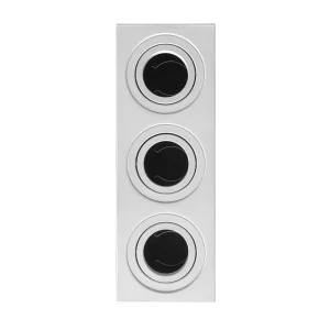 Portafaretto orientabile GU10 / MR16 da incasso 258x90mm Bianco opaco Rettangolare 3 posti Novaline
