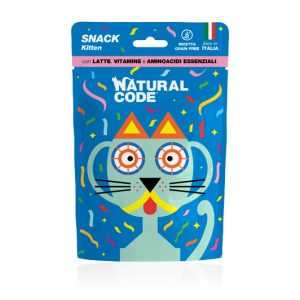 Natural Code Snack Kitten con Latte, Vitamine e Aminoacidi Essenziali